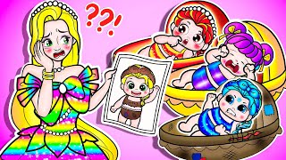 [paper doll] Rich Mother Adopted Poor Elsa Daughter | Rapunzel Compilation 놀이 종이