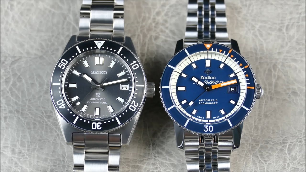 On the Wrist, from off the Cuff: Seiko – SBDC101 (SPB143) vs. Zodiac Super  Sea Wolf 53; Value Prop? - YouTube