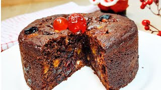 كيكة الفواكة بالشوكولاتة - كريسماس كيك بالشوكولاتة / Christmas chocolate cake - Chocolate fruit cake