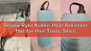 Review Ryke Kukkri Heat Resistant Mat for Hair Tools, Silicone Heat Mat & Holder for Curling Iron, P