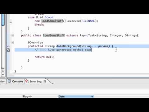 Android Application Development Tutorial   101   Async Task class to load stuff   YouTube