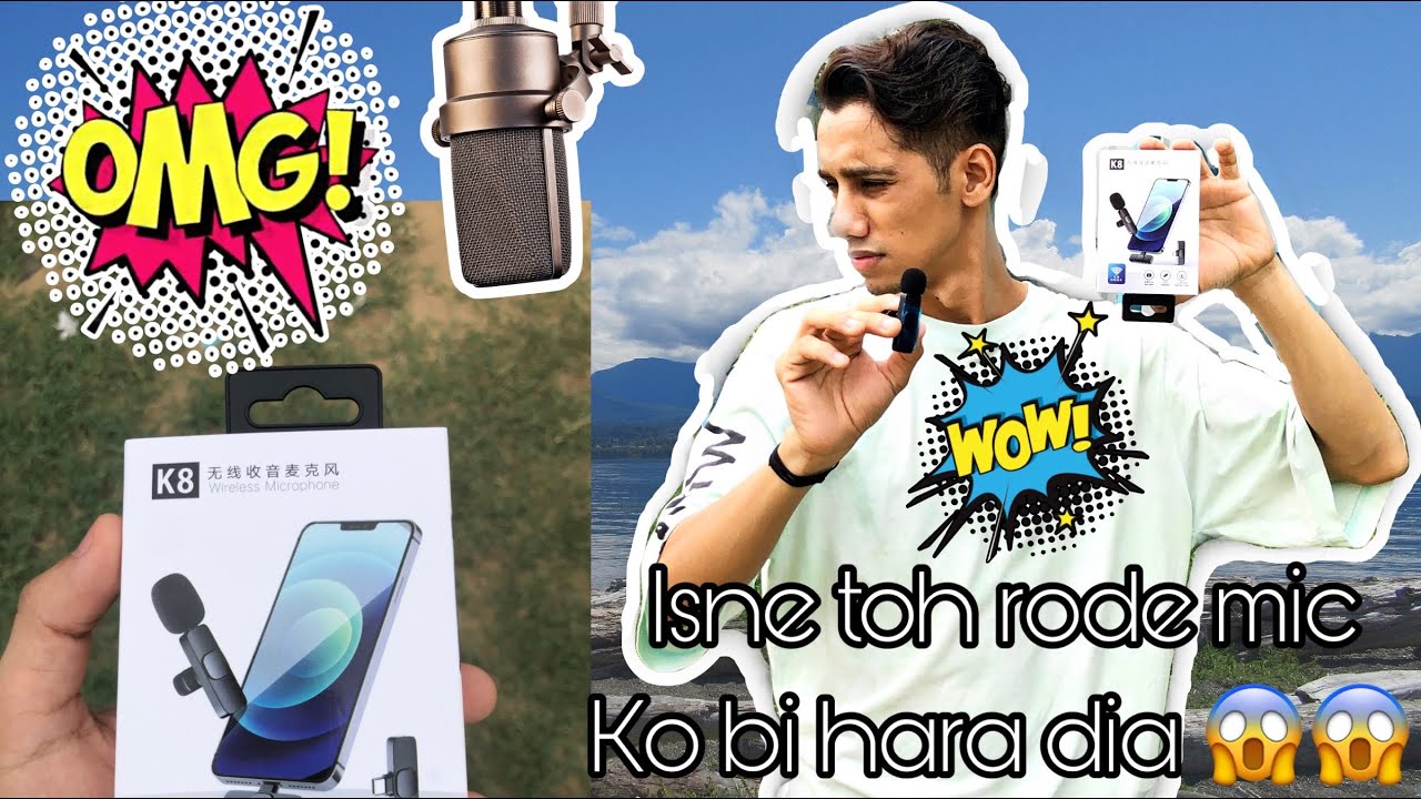 Cheapest wireless mic for YouTube |k8 | best mic under 900 | unboxing & review