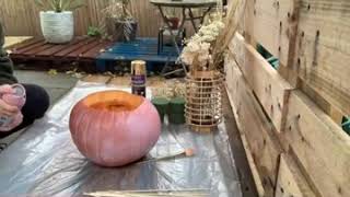 Diy floral pumpkin