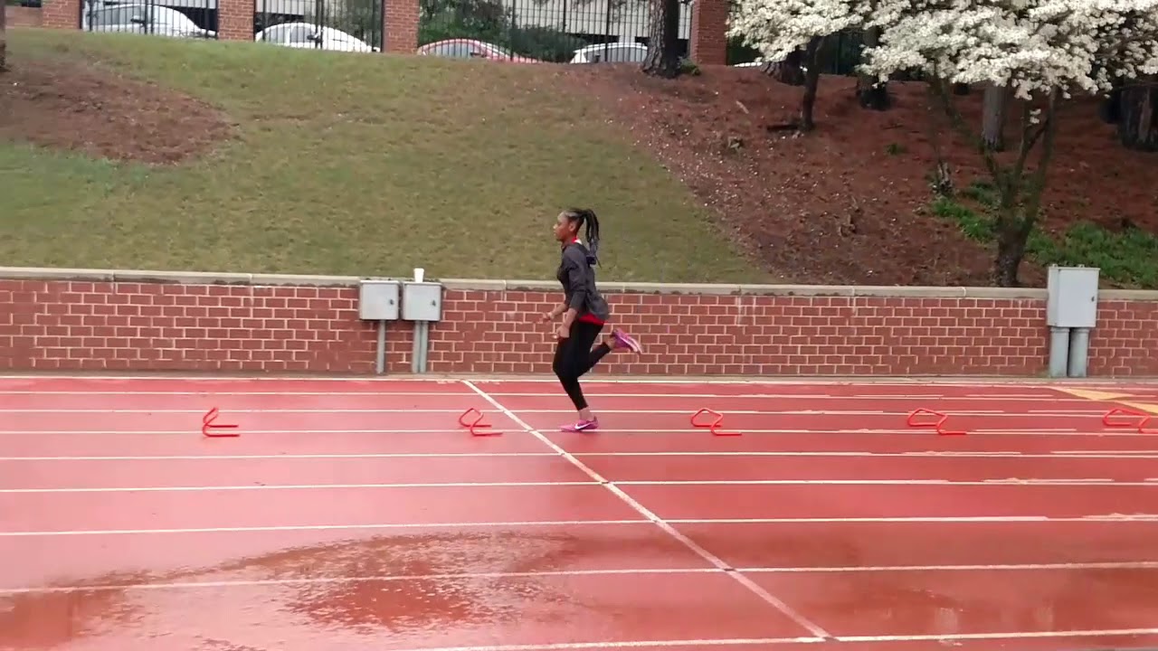 Hurdle Training Drilling and 200 hurdles work with Joslyn Hamilton