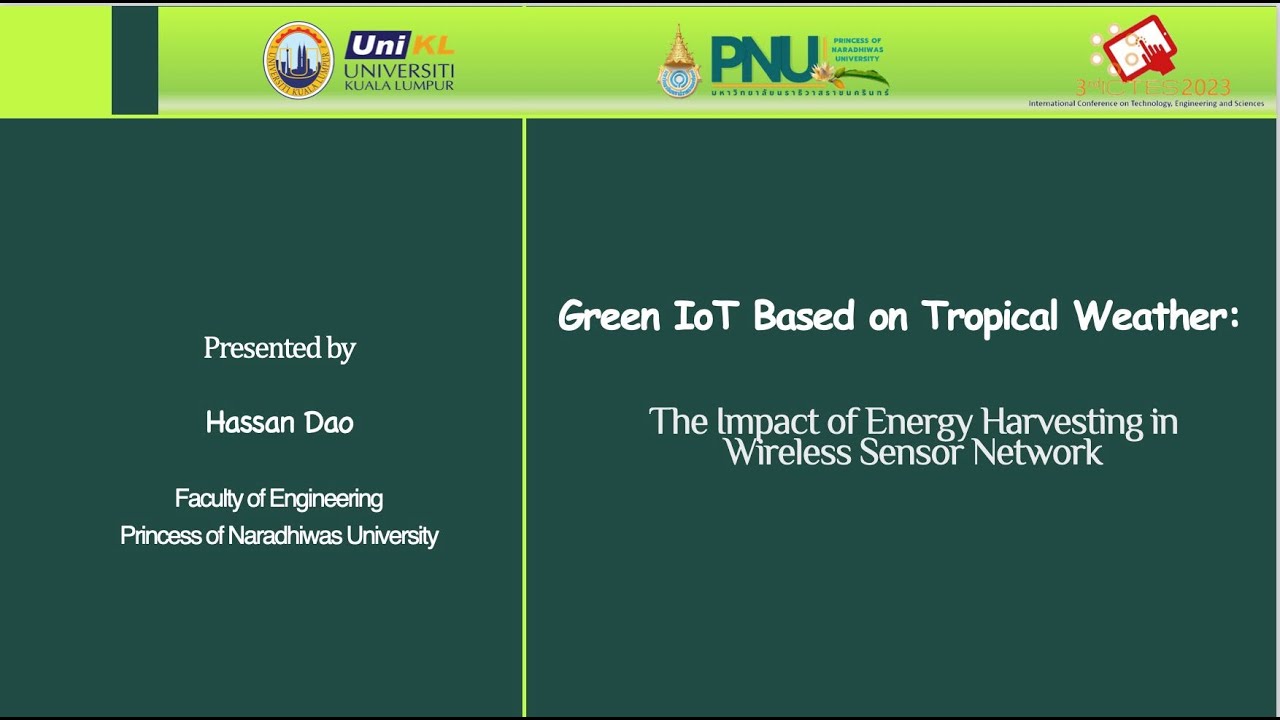 ICTES'23 - Green IoT Green IoT Based on Tropical Weather