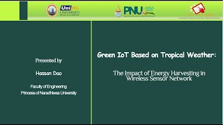 ICTES'23 - Green IoT Green IoT Based on Tropical Weather