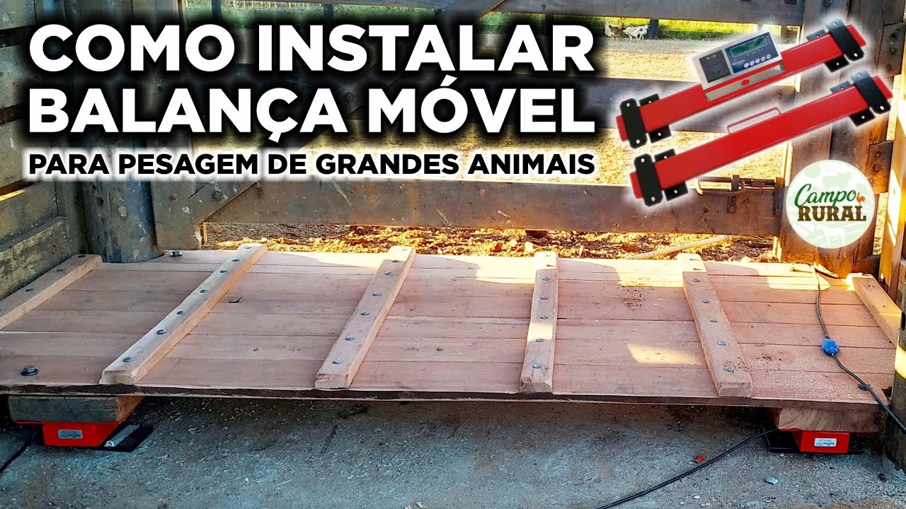 COMO INSTALAR BALANÇA MÓVEL PARA PESAGEM DE GRANDES ANIMAIS