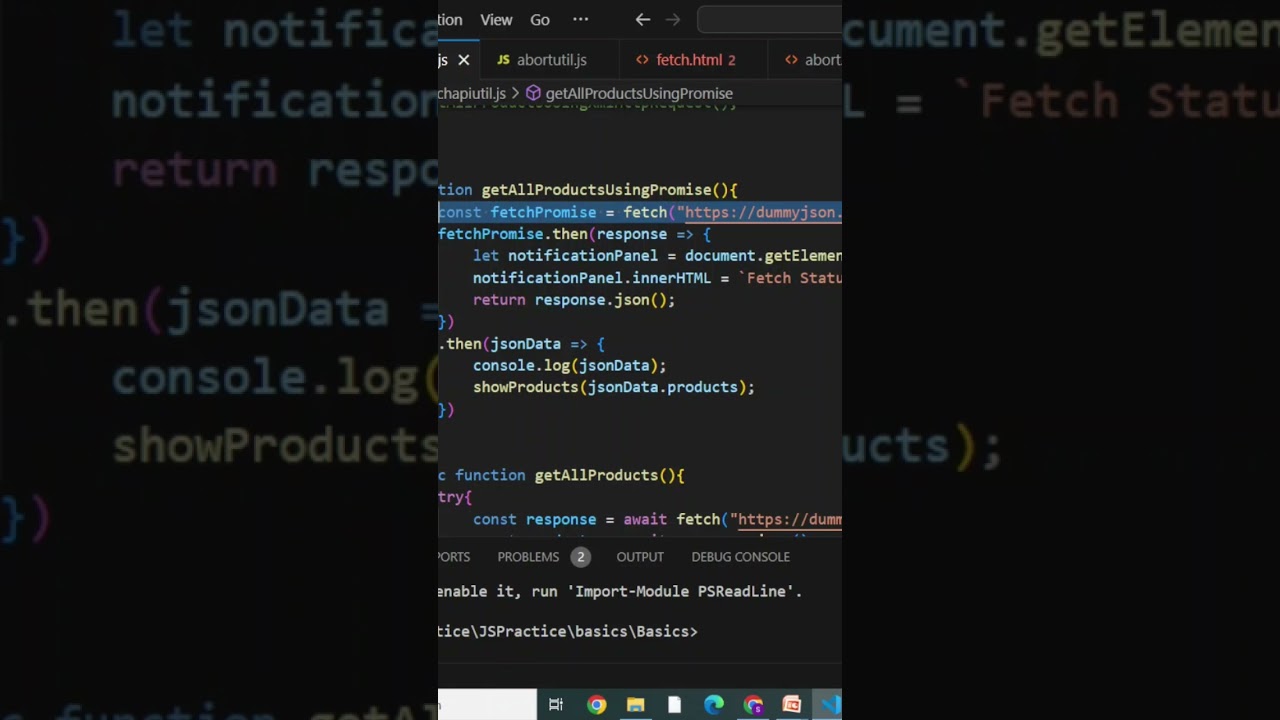 Example of Fetch API Get Request Using Promise in JavaScript #fetch