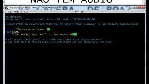 SHELL script LINUX com REDIRECIONAMENTO