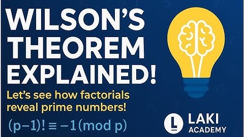 Wilson’s Theorem Solved Example Made Easy | बड़े-बड़े numbers का remainder कैसे निकालें@lakichand99​