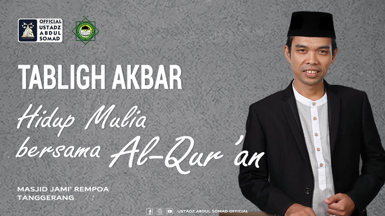⁣LIVE | TABLIGH AKBAR - | HIDUP MULIA BERSAMA AL-QUR'AN | MASJID JAMI' AR-RAHMAH REMPOA,TAN