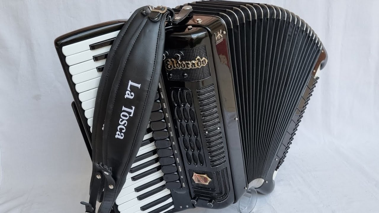 VENDIDA) Acordeon 120 Baixos Lá Tosca Dupla Res. (Já Eletrificada