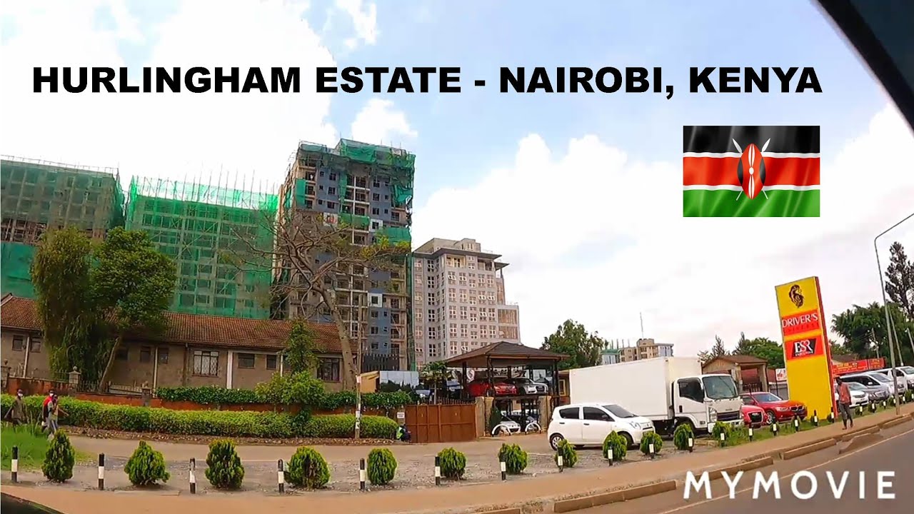 Nairobi, Kenya. Drive from Hurlingham to Kilimani. Where the rich live