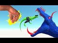 EPIC PUNCH vs Blue Spino Hunting found Jurassic world - Animal Revolt Battle Simulator