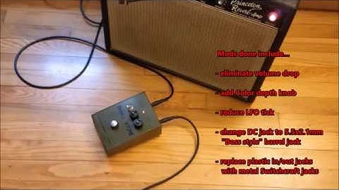 Modified green version Sovtek/EHX Small Stone phaser