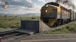 Trains and Cars Scenarios| BeamNG Drive Cinematic Simulation