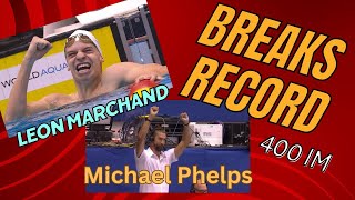 2008 Phelps record broken by Marchand.