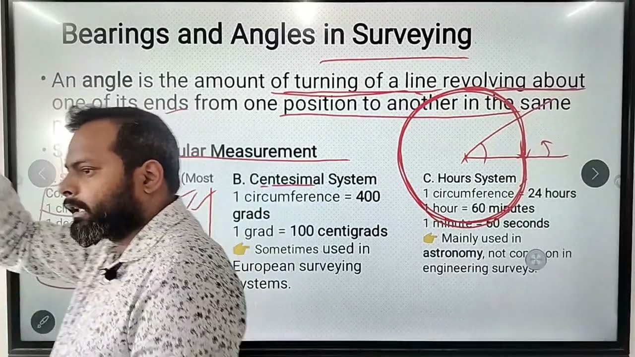 Compass Surveying Made Easy | Bearings, Angles, Meridians, Fore & Back Bearing ,W.C.B, Q.B/ R.B