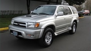 Tips on buying the 2000 toyota 4runner sport 4wd 5-speed manual. this
video will give you insight things to look for when your next used
4runner.