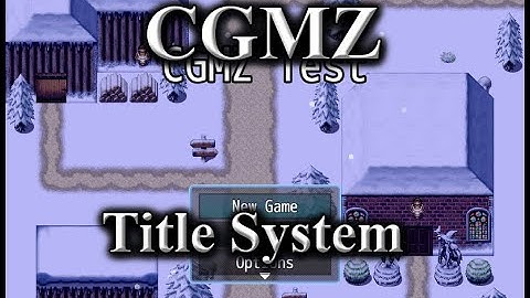 [CGMZ] Title System for RPG Maker MZ