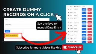 Say bye bye to Manual data entry, Click a button and save Dummy Data into Database C#.NET ASP.NET