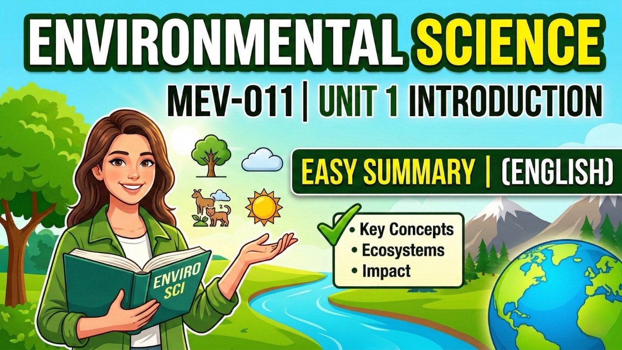 Environment Science Simple MEV-011 Unit 1 Introduction to Environmental Science | Easy Summary ...