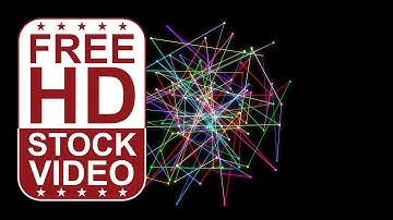 Free Stock Videos – abstract colorful network connections dots connected with lines 3D animation