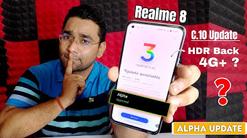 Realme 8 C.10 Alpha Update | Realme 8 HRD Feature Back | Realme 8 4G+ Carrier Aggregation Update