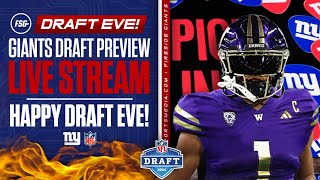 Giants Draft Preview Live Stream | HAPPY DRAFT EVE