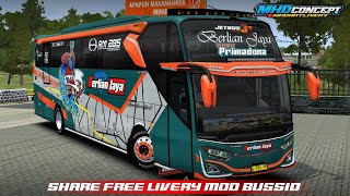 SHARE LIVERY BUS BERLIAN JAYA PRIMADONA MOD KVARTS X MHDart. Bussid screenshot 3