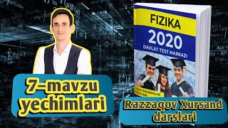 DTM 2020 yechimlari | Suyuqliklar va qattiq jismlar