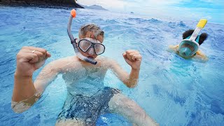 PERTAMA KALI SNORKELING DI PANTAI!!