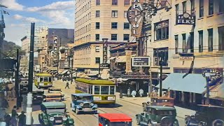 Montreal, Canada 1930s in color [60fps, Remastered] w\/sound design added