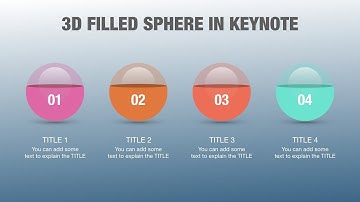 #038 3D Filled Sphere Infographic Keynote Presentations Design Free Template Same as PowerPoint