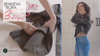 Cómo RENUEVO mi ropa con 3 DIYs de TENDENCIAS | Recicla tu ropa