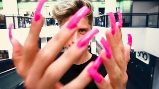 WEARING LONG ACRYLIC NAILS FOR 24 HOURS!! by Martinez Twins 697,731 views 4 years ago 10 minutes, 30 seconds