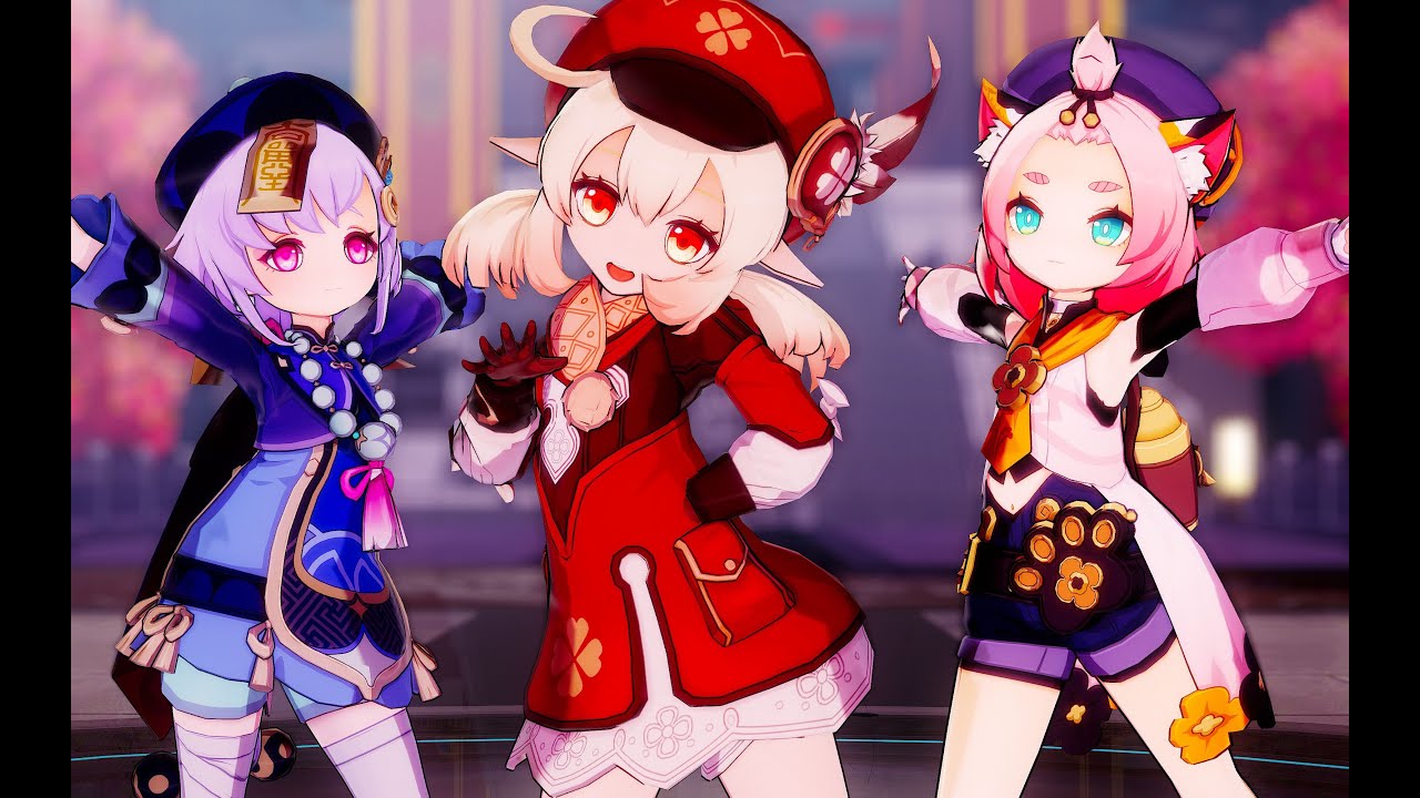 【Genshin Impact MMD/4K/60FPS】Klee & Qiqi & Diona【Gee】