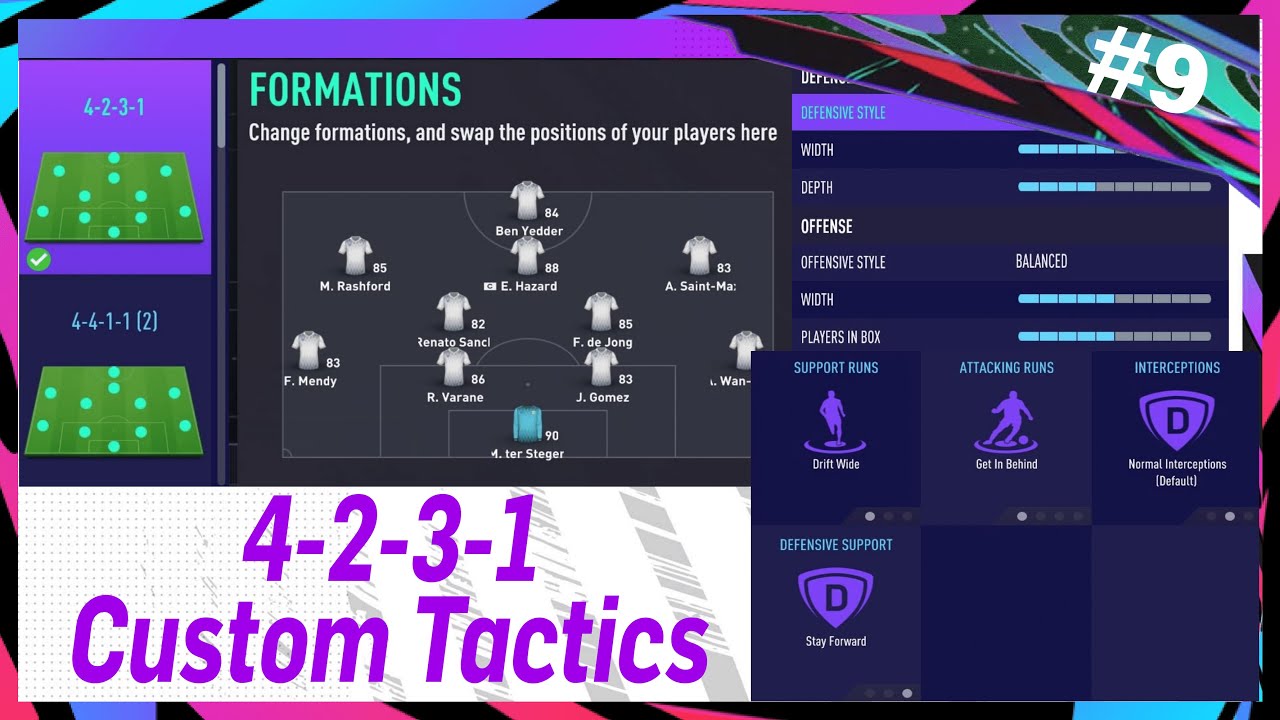 Is 4 2 3 1 The Most Balanced Formation In Fifa 21 Ultimate Team Best Custom Tactics Instructions Youtube