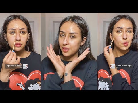 فرح الهادي اول مره تسوي ميك اب تتوريال بدون فلتر