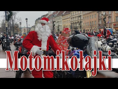 Видео: Motomikolajki | Парад Дедов Морозов на мотоциклах