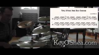 Triple Stroke bassdrum exercise - with Transcription