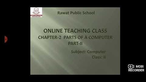 Computer I Class 2  I Ch- 2 Parts of a Computer I Part 2