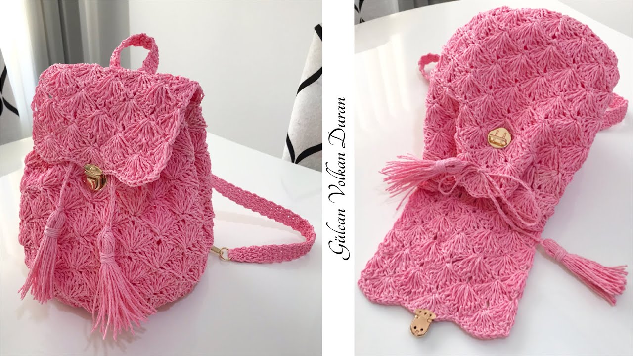 🎒Herkesin Bir Tane Olmalı 😍 Kağıt İp Örgü Sırt Çanta Tarifi - Part 1