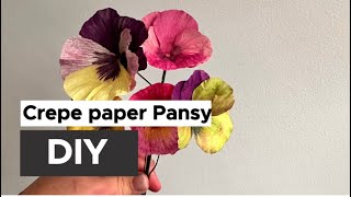 Crepe paper Pansy