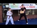 Jackson jump round kick board break