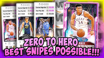 NBA2K20 ZERO TO HERO SNIPING SERIES - INSANE OPAL SNIPES - MILLIONS OF MT MADE!!! GIANNIS SNIPE!!!