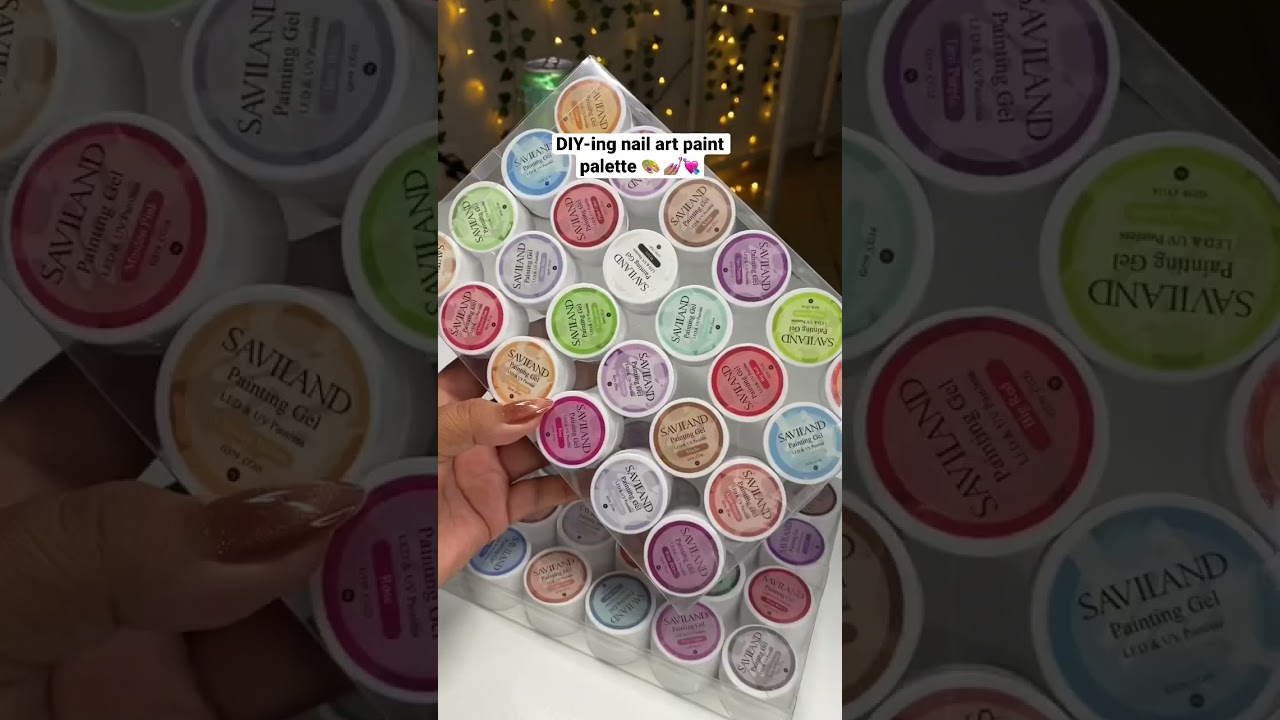 DIY nail art palette | gel paint organization #nails #gelnails #nailart #nailmail #shorts