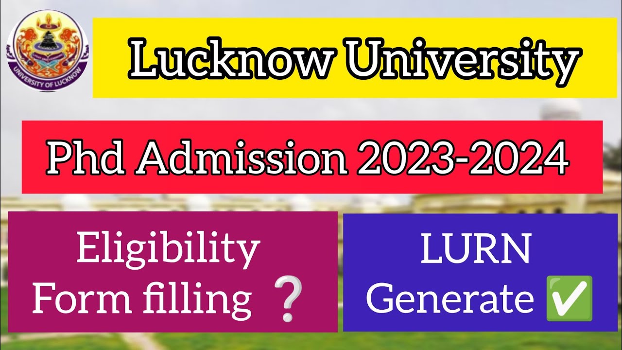 lucknow university phd form 2023 24