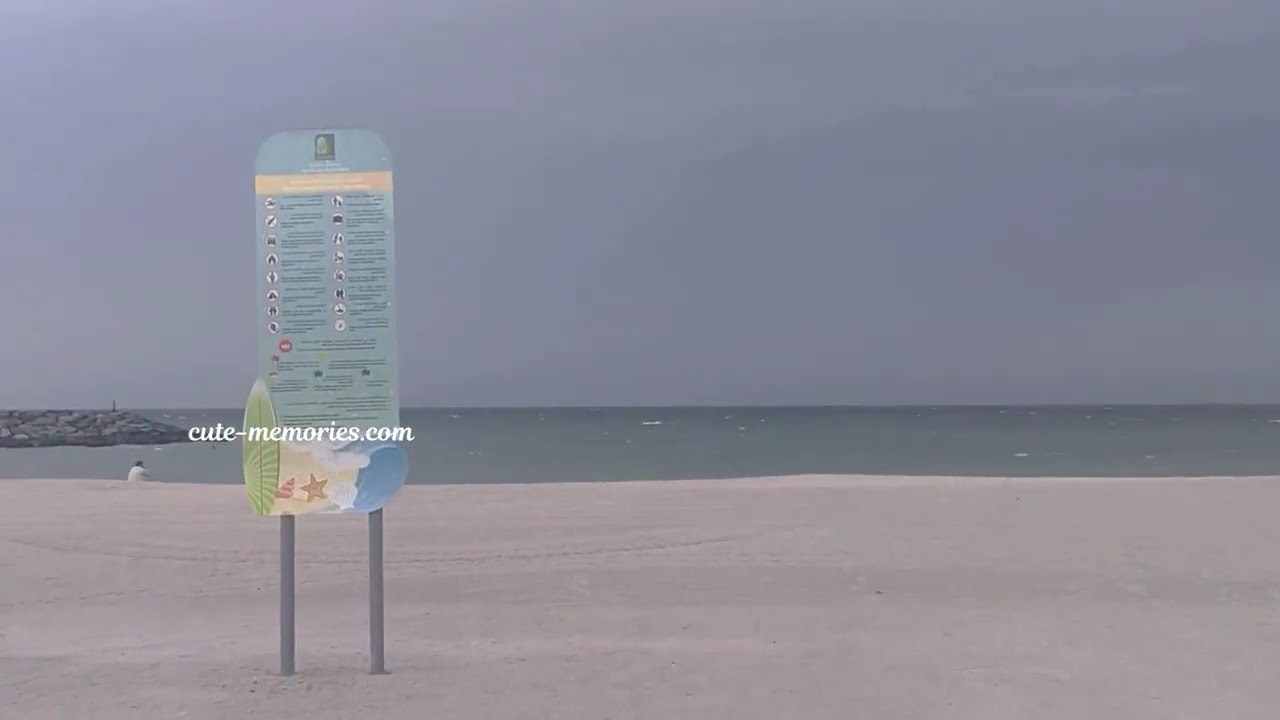 Walk close to the sea at Sharjah beach.