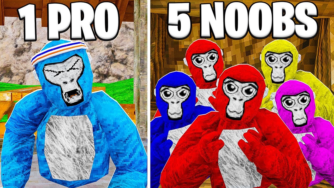 Can 9 Noobs Beat 1 Pro in Gorilla Tag?